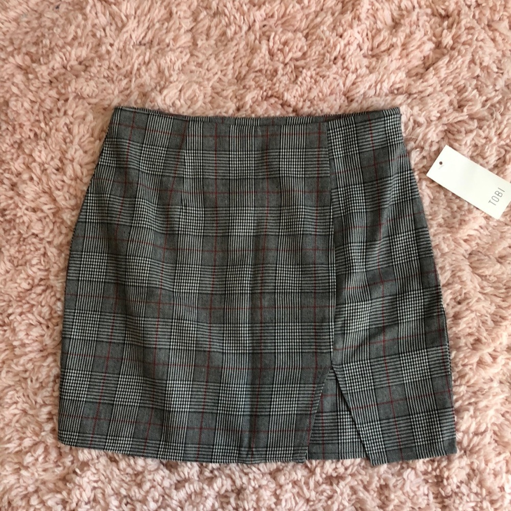 Plaid Mini Skirt from Tobi